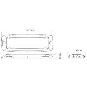 Cell2-LED Warnleuchte XT-12-Dimension