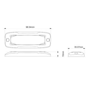 Cell2-LED Warnleuchte XT-6-Dimension